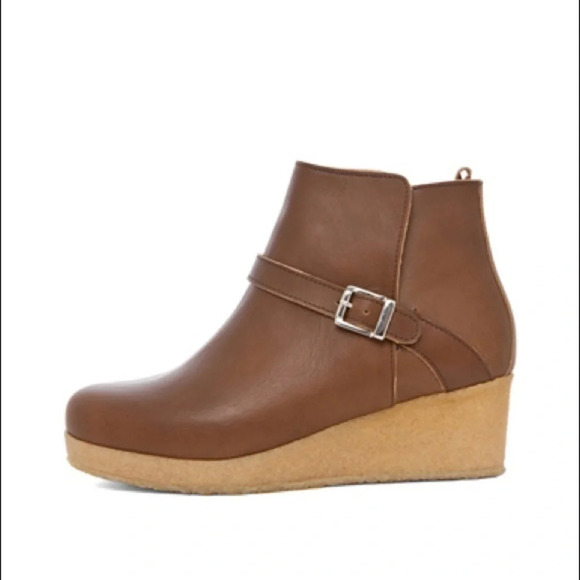 APC Leather Wedge Booties - Picture 1 of 12